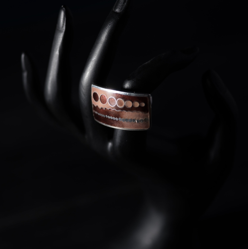 Handmade statement enamel ring